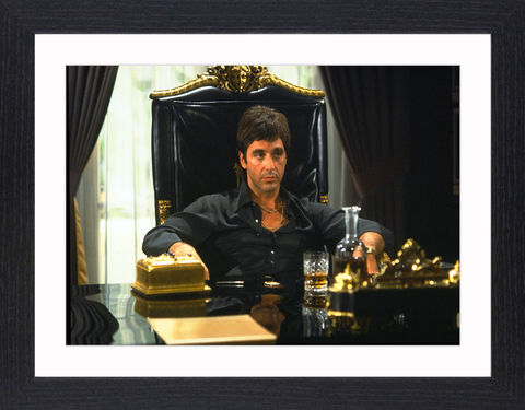 Al,Pacino,in,Scarface,-,01,Picture, Photo, Photograph, Print, Framed Photograph, Al Pacino, Scarface, film, Brian De Palma, Oliver Stone, Tony Montana. Cuban, refugee, Mariel Boatlift, drug cartel kingpin, cocaine, cult following, cultural icon, 