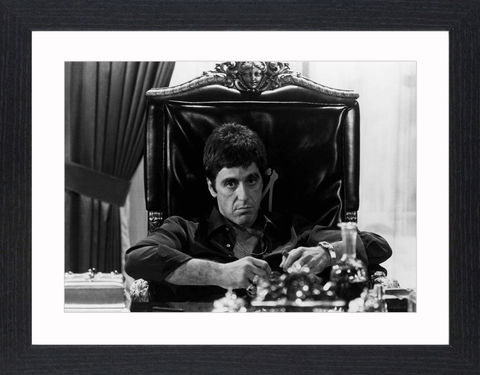 Al,Pacino,in,Scarface,-,02,Picture, Photo, Photograph, Print, Framed Photograph, Al Pacino, Scarface, film, Brian De Palma, Oliver Stone, Tony Montana. Cuban, refugee, Mariel Boatlift, drug cartel kingpin, cocaine, cult following, cultural icon