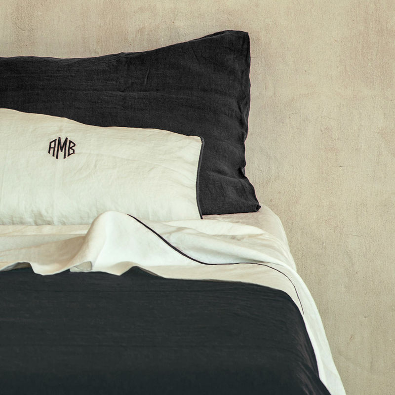 Linen Pillowcases with Piping OnceMilano
