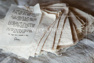blog post on Once Milano luxurious linen blanket
