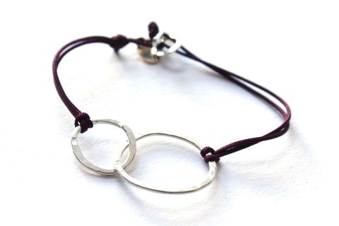 Silver,double,loop,bracelet,by,Little,Object,Silver double loop bracelet by Little Object