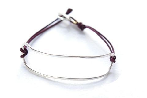 Silver,ellipse,bracelet,by,Little,Object,Silver ellipse bracelet by Little Object
