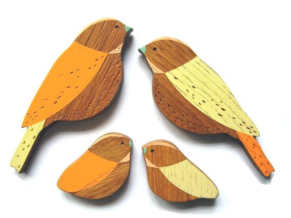 Wall bird families by Anna Wiscombe - product images  of 