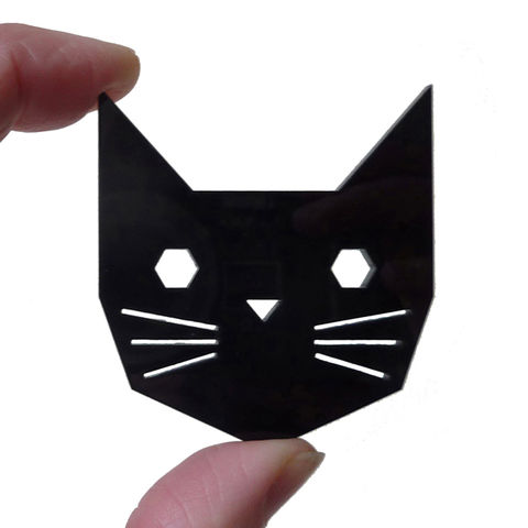 Geo,Cat,Brooch,by,Custom,Made,Geo Cat Brooch by Custom Made