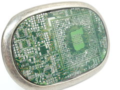 Recycled,Circuit,Board,Belt,Buckle,Circuit board, Recycled circuit board, Motherboard ,recycled computer parts, Belt Buckle, Green, central processing unit, IT Specialist, Intel, Jewelry