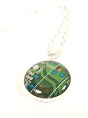Mini,Motherboard,Necklace,Circuit board, Recycled, Computer, Motherboard, pendant, jewelry, multicolored, Wedding Gift, techie, IT Specialist, Engineer, Video Card