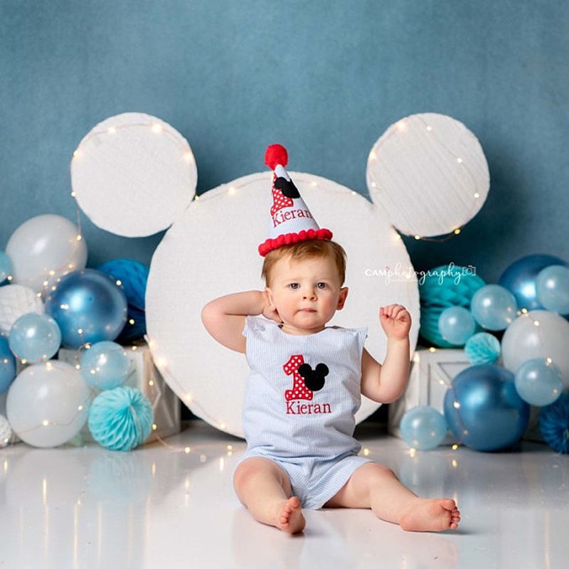 Baby boy first hot sale birthday outfit mickey mouse