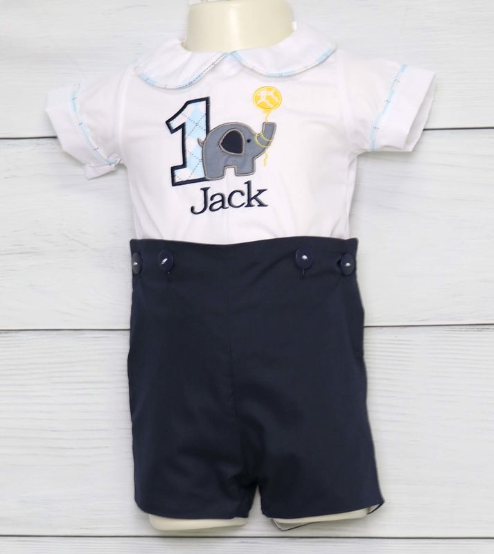 Elephant first birthday on sale outfit