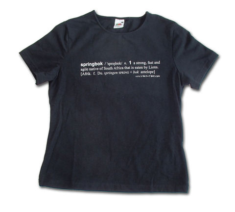 2009,Springbok,Definition,Ladies,Tee,T-Shirt, Tee Shirt, Rugby T-Shirt, Tshirt, Tees, Womens T-Shirt