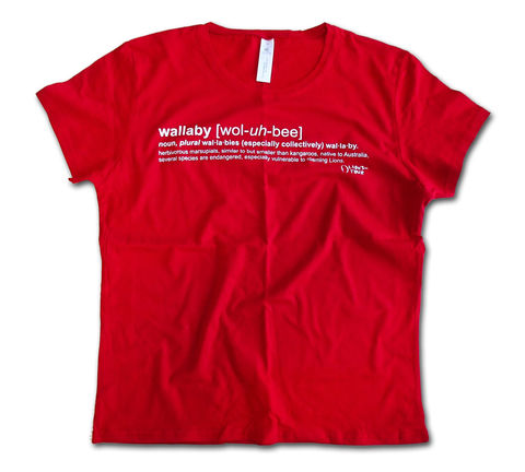 2013,Wallaby,Definition,Ladies,Tee,-,Red,T-Shirt, Tee, Definition, Lions, British & Irish Lions, Lions-Tour.com