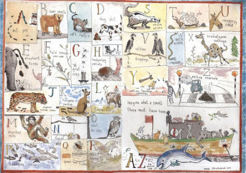 Animal,A-Z,Poster,by,Chris,Orr,chris orr, print, a-z, artist, illustrator, royal academy, animals