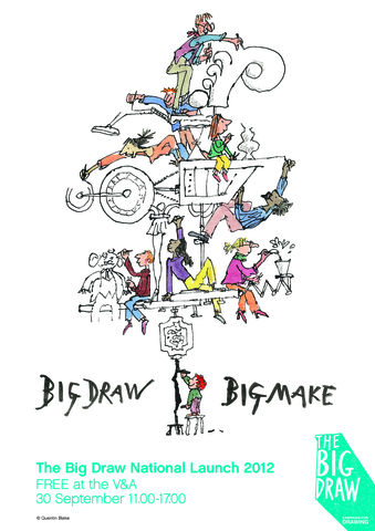 Quentin,Blake,Big,Draw,,Make,Poster,Quentin Blake, Big Draw Big Make, Poster