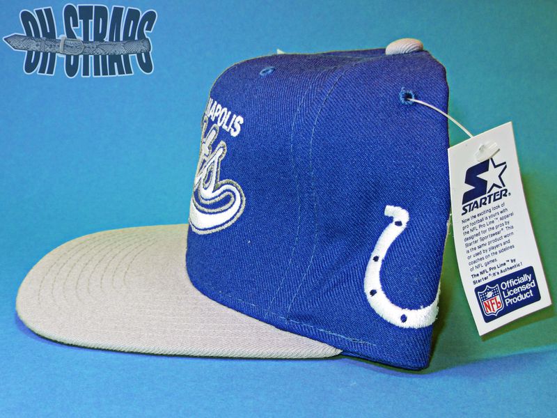 NWT Indianapolis Colts Starter Script Vintage Snapback Hat - product image
