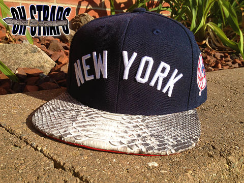 New,York,Yankees,Snakeskin,Strapback,Hat,*As,seen,on,Jay-Z*
