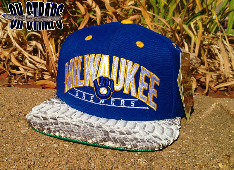 Milwaukee Brewers Snakeskin Strapback Hat - product image  