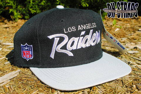 Los,Angeles,Raiders,Script,Sports,Specialties,Snapback,Hat,(Blk)