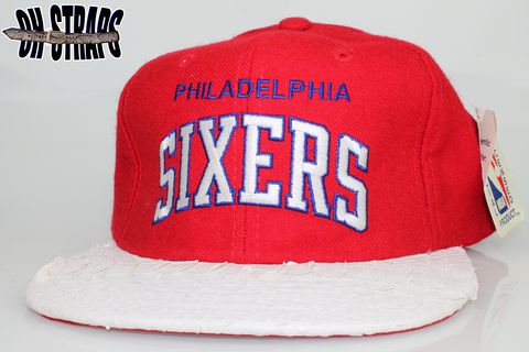 VINTAGE,Philadelphia,Sixers,Starter,Arc,Snakeskin,Strapback,Hat,*1,of,1*