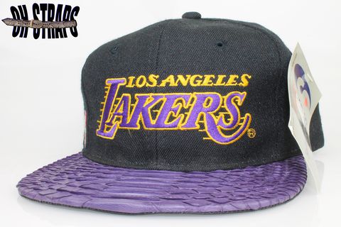 VINTAGE,Los,Angeles,Lakers,Sports,Specialties,Snakeskin,Strapback,Hat,*1,of,1*