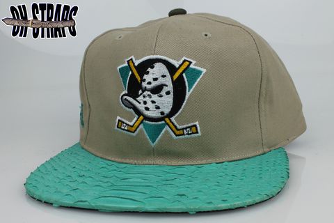 VINTAGE,Might,Ducks,Blockhead,Snakeskin,Strapback,Hat,*1,of,1*