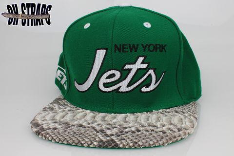 New,York,Jets,Snakeskin,Strapback,Hat