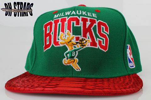Milwaukee,Bucks,Arc,Snakeskin,Strapback,Hat