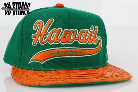 VINTAGE,Hawaii,Starter,Script,Snakeskin,Strapback,Hat,*1,of,1*