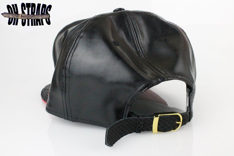Chicago Bulls Leather Snakeskin Strapback Hat OhStraps!