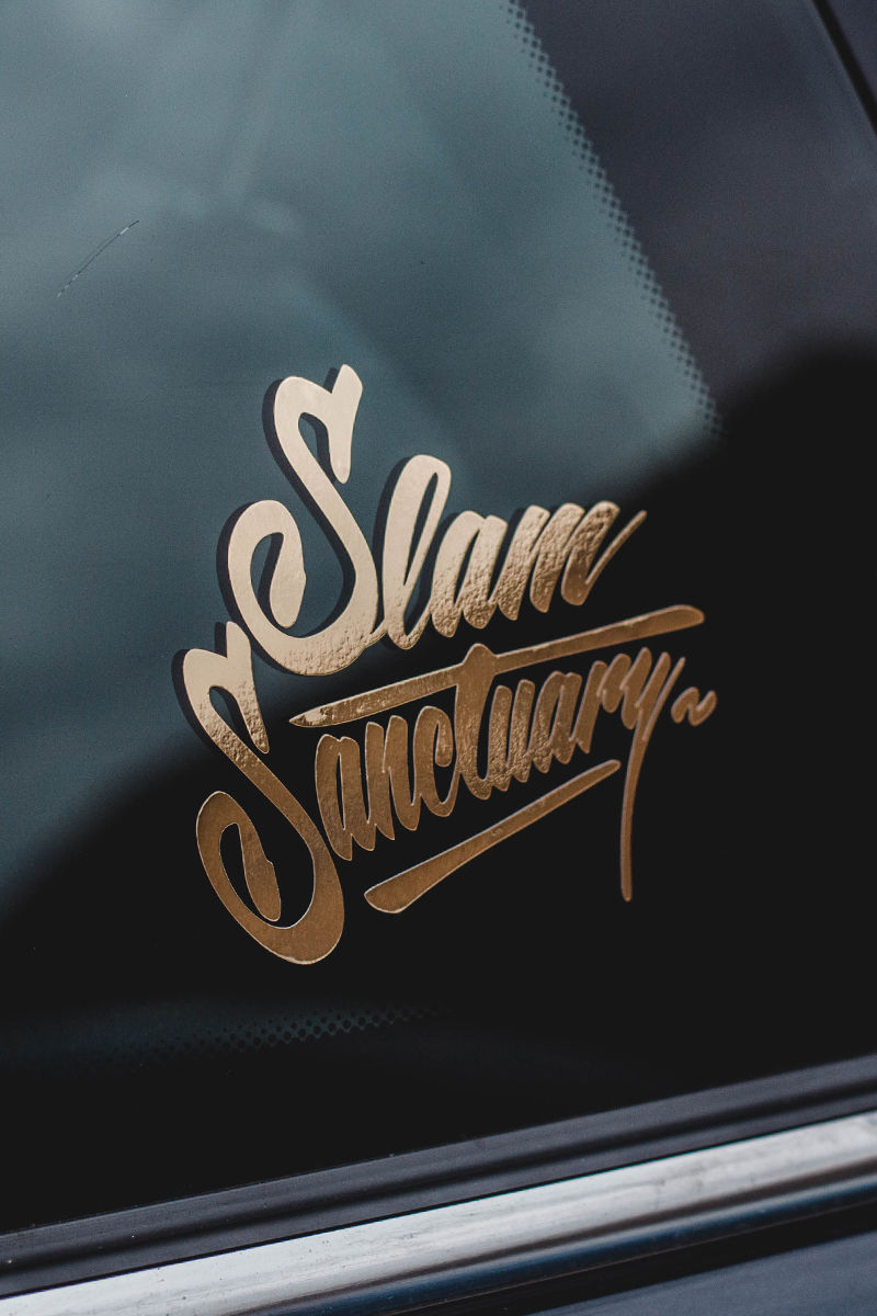 GOLD FOIL LOGO STICKER Slam Sanctuary