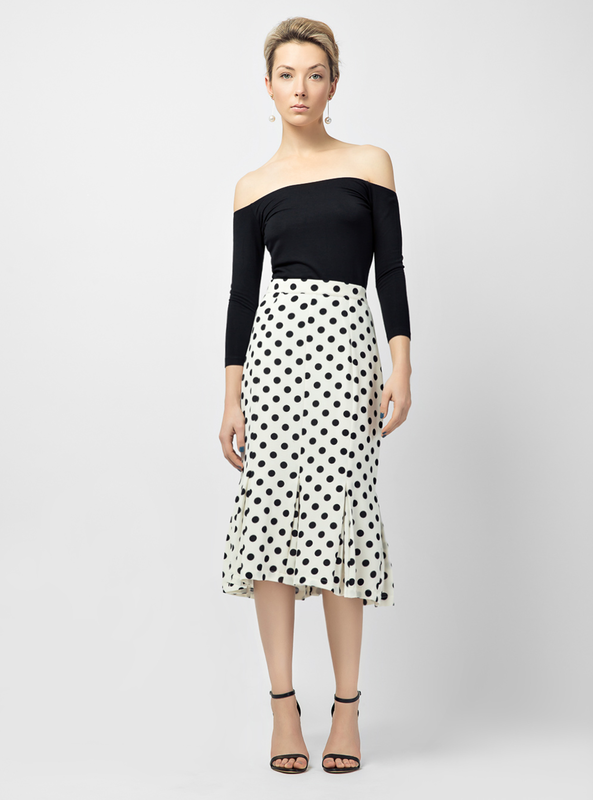 POLKA DOT MIDI SKIRT Sidekick