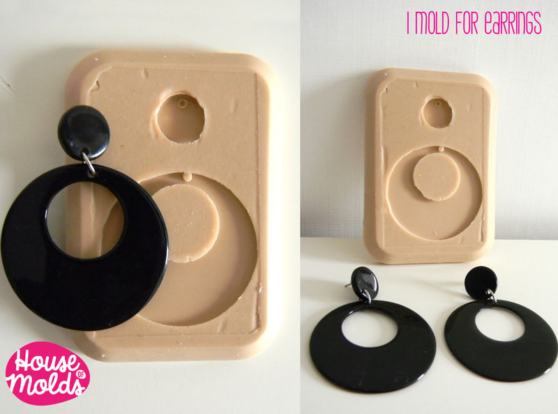 Silicone Mold for Mod earrings,resin earrings maker silicone moldhouse