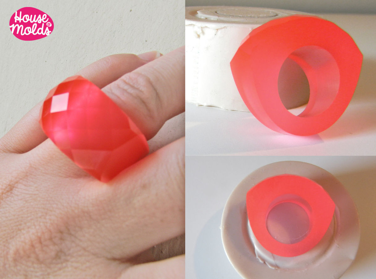 Wow Multifaceted Bold Ring Mold,silicone mold to make resin rings,easy