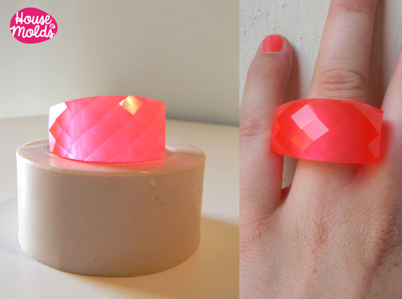 Wow Multifaceted Bold Ring Mold,silicone mold to make resin rings,easy to work with House Of Molds