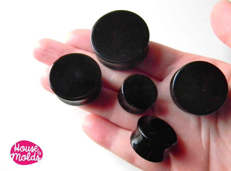 7 big Sizes Ear Tunnel Clear Silicone Mold, transparent Mold with 14