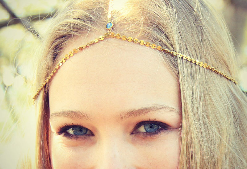 CHAIN HEADPIECE head chain headdress chain headpiece LovMely