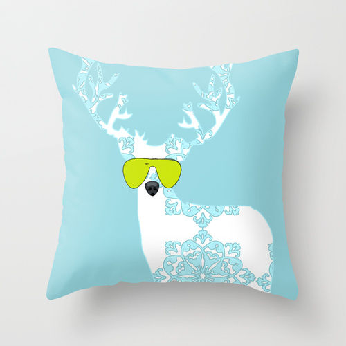 Damask Reindeer Cushion Cover 45 x 45cm deer cushion covers, cushions