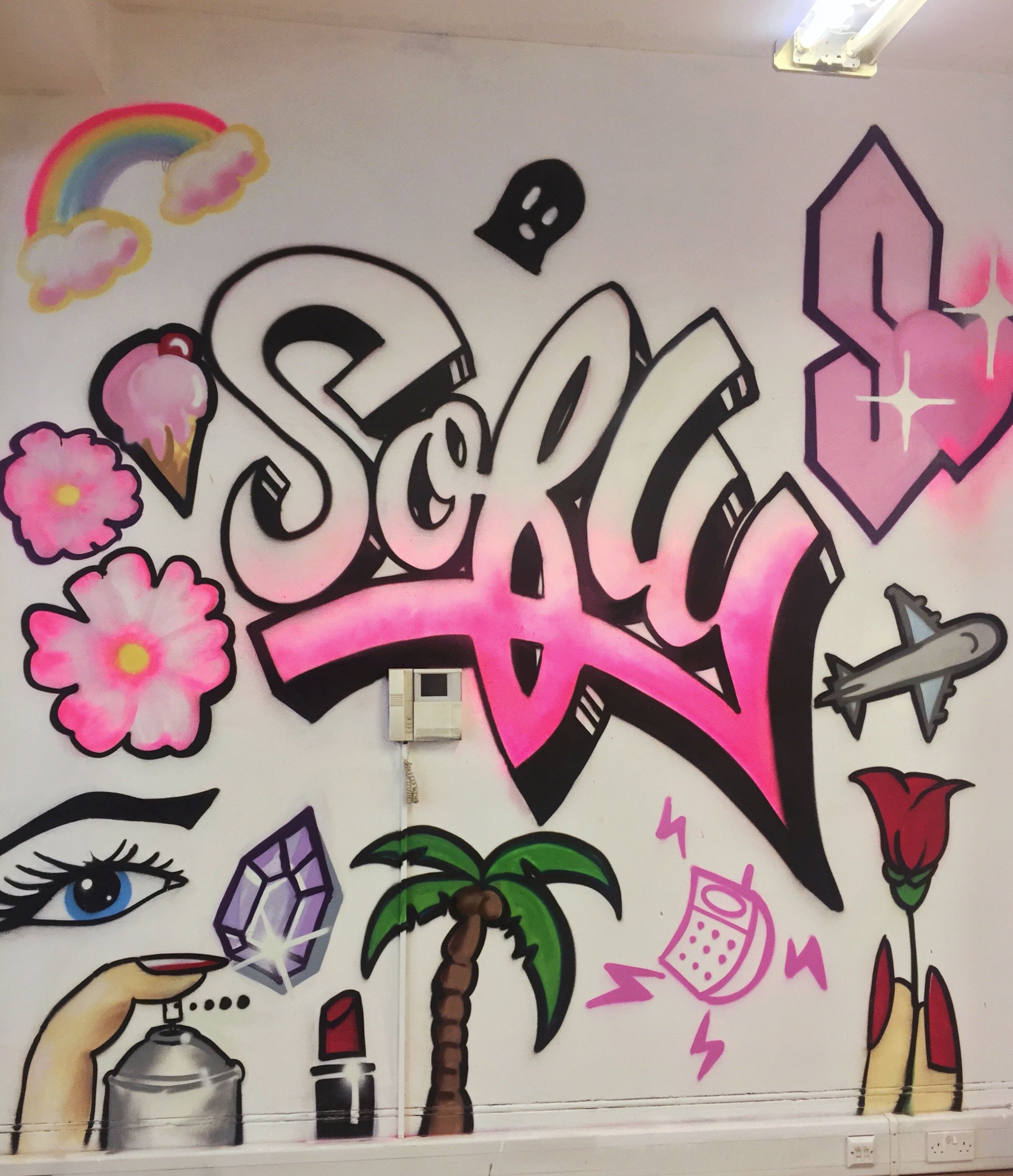 SoFly launch graffiti mural