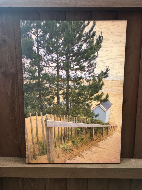 Single blue beach hut - product images