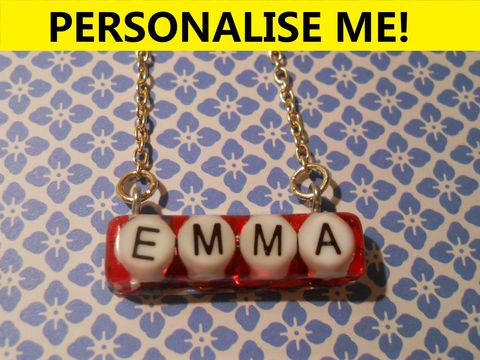 Personalised,Short,Rectangle,Necklace,personalised jewellery, kawaii jewellery, customised jewellery, personalised necklace, heart necklace, double whammy necklace, harajuku boutique necklace, harajuku boutique, name necklace, design your own jewellery
