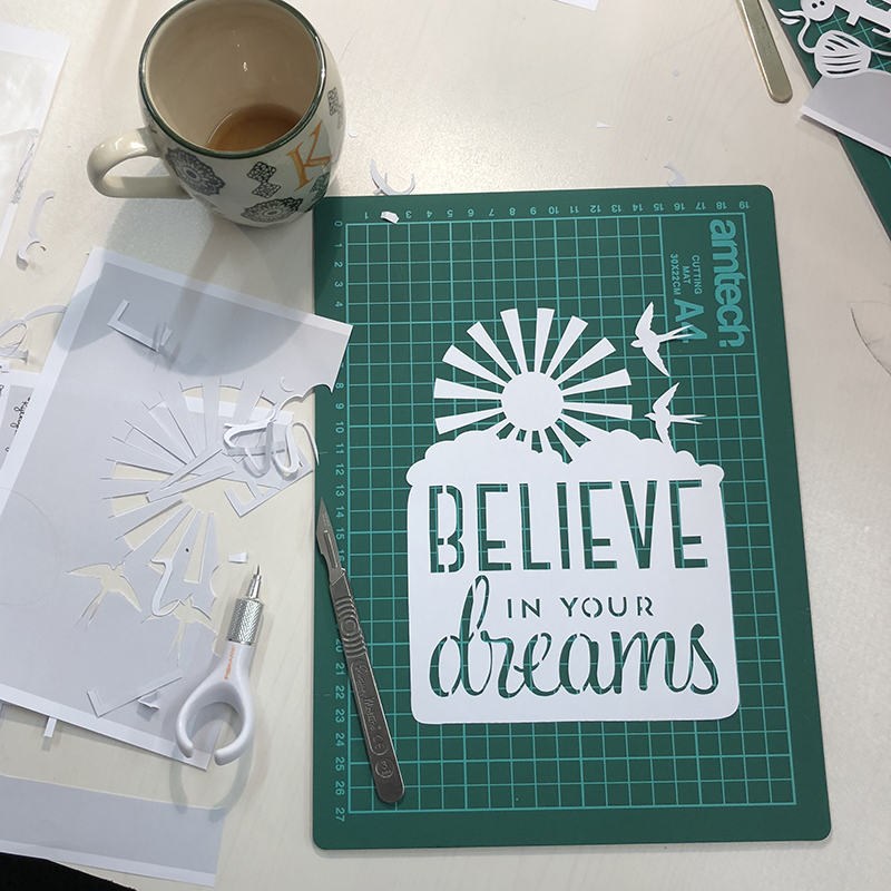 believe in your dreams papercut