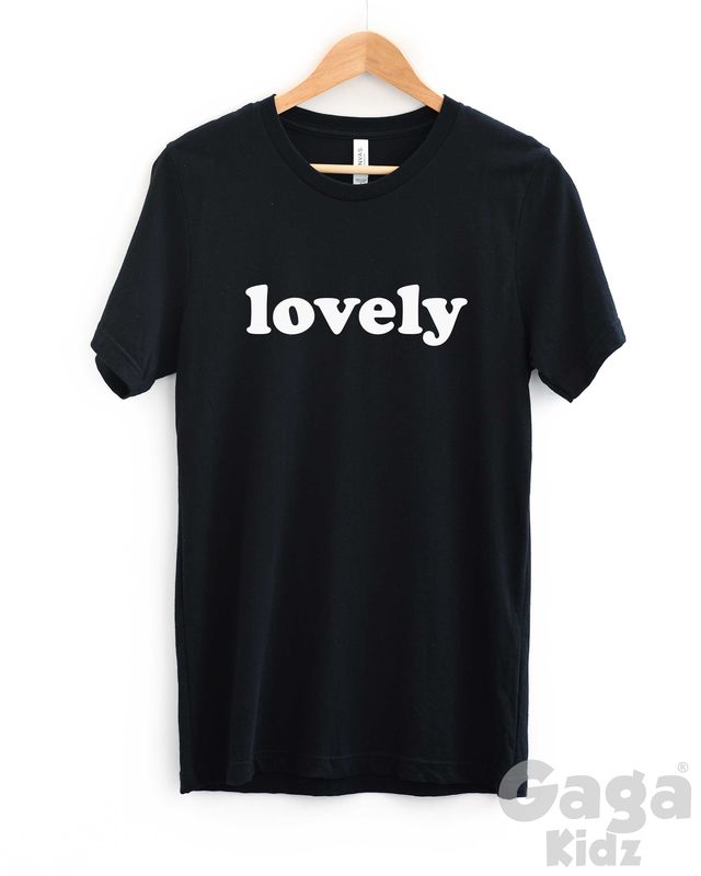 Lovely Adult Black or White T-Shirt - Gaga Kidz