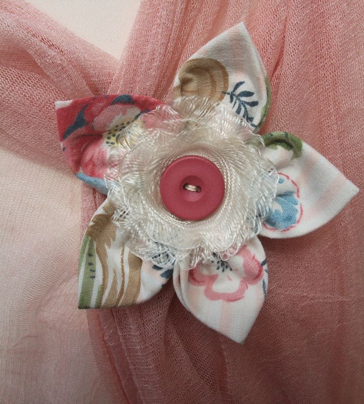 'Blossom' Vintage Cotton Brooch - product image