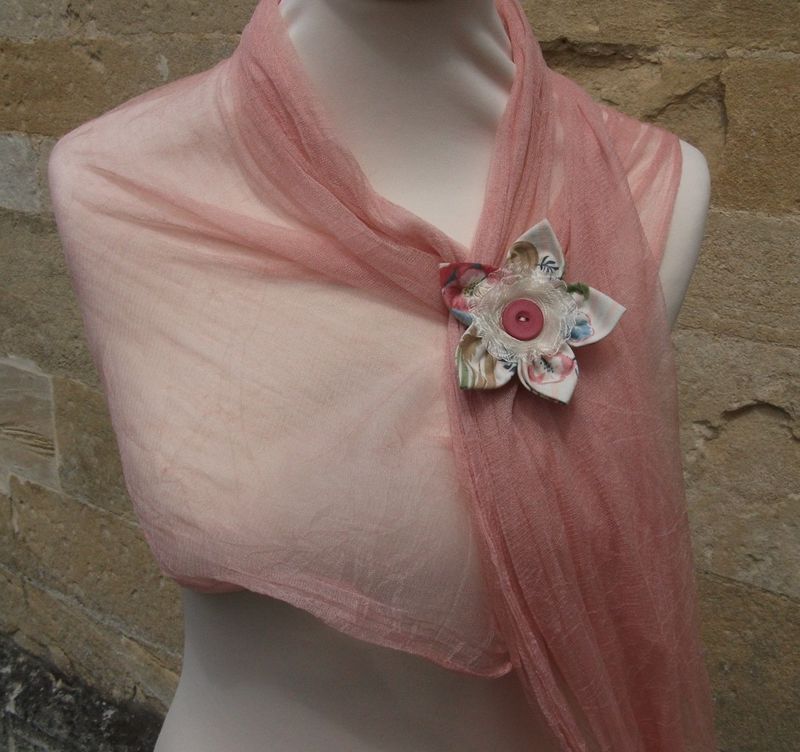 'Blossom' Vintage Cotton Brooch - product image