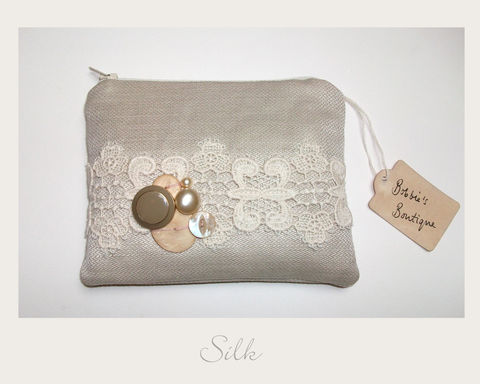 Oatmeal,Purse,hemp silk, ethical purse,vintage purse,handmade in Britain, eco xmas gifts
