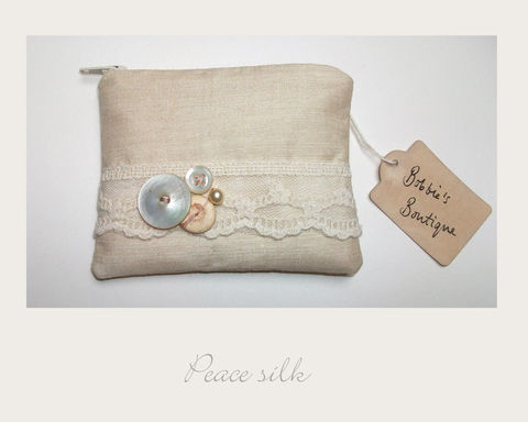 Blush,Coin,Purse,peace silk, ethical purse,coin purse,vintage purse,handmade in Britain, eco xmas gifts