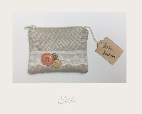 Oatmeal,Coin,Purse,hemp silk, ethical purse,coin purse,vintage purse,handmade in Britain, eco xmas gifts