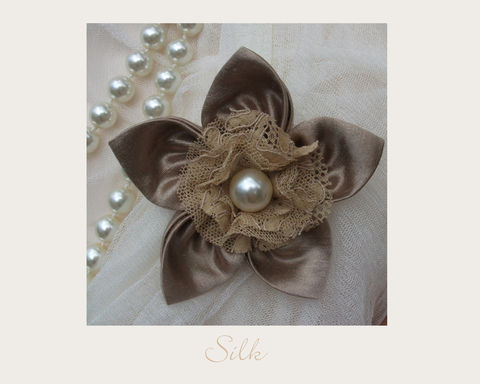 Gold,Silk,Brooch,brooch,silk,wedding,hemp,ethical brooch,wedding accessory,eco accessory