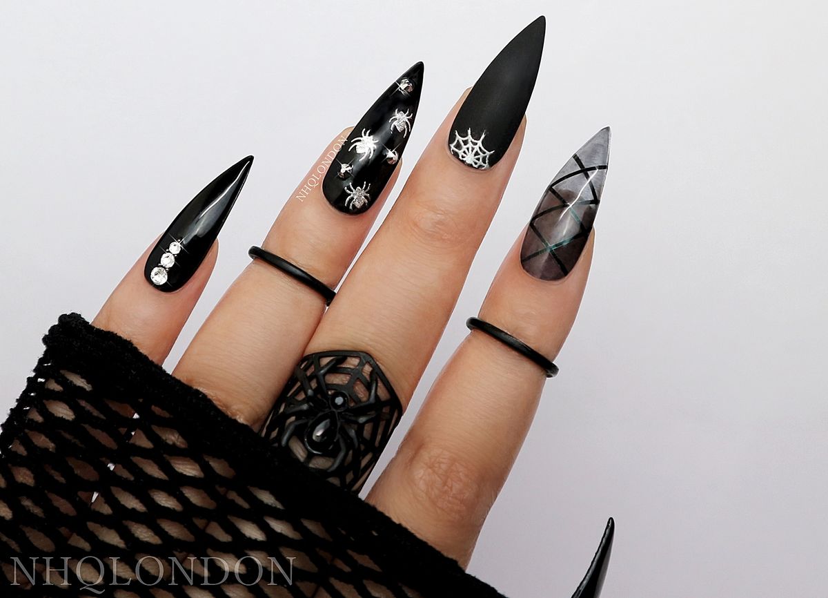 halloween press on nails nhq london