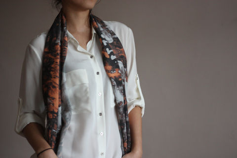 Obsession,Silk,Scarf,digitally printed digital print scarves silk scarf luxury designer abstract printed crepe de chine 100% silk