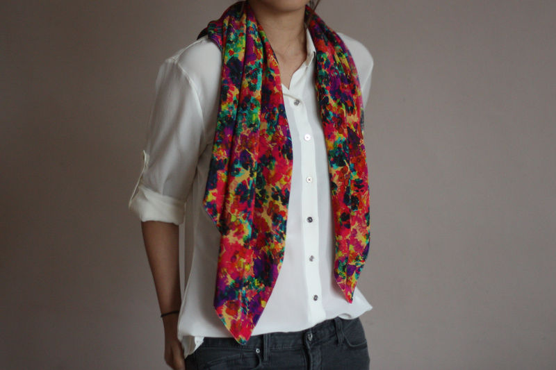 Floral Explosion Silk Scarf - product images  of 