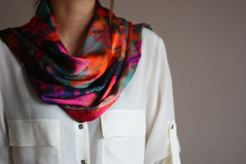 SOLD,OUT,Firework,Silk,Scarf,digitally printed digital print scarves silk scarf luxury designer abstract printed satin 100% silk